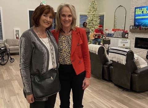 Sue Mulligan and Kathleen Napp: Holiday party